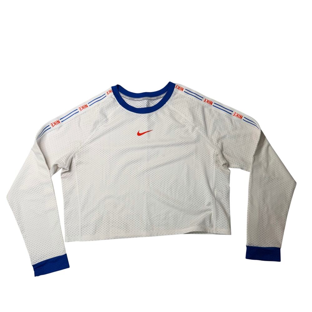 Nike Dri-FIT Run Hype Femme Mesh Cropped Long Sleeve Top | L